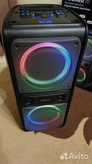 Колонка со светомузыкой. Defender Boomer 70. Новая