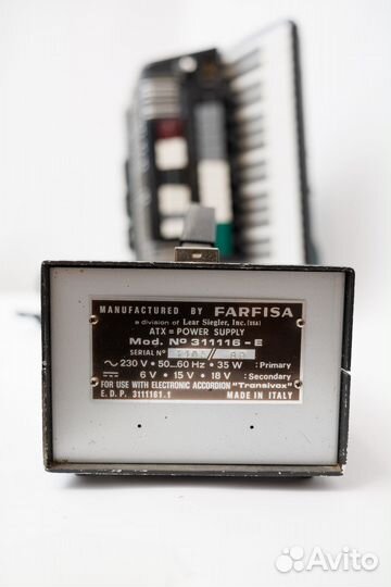 Farfisa Transivox аккордеон синтезатор Италия