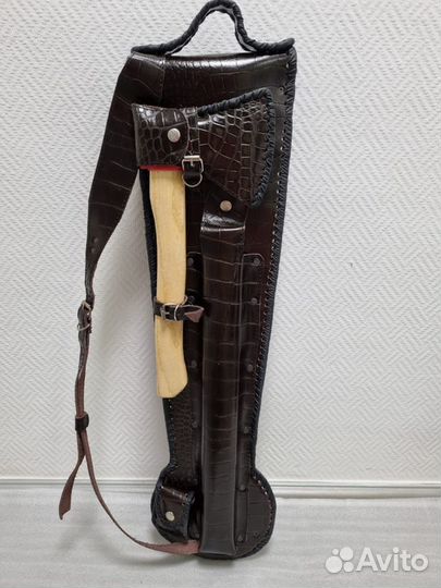 Подарочный набор для пикника в кожаном колчане