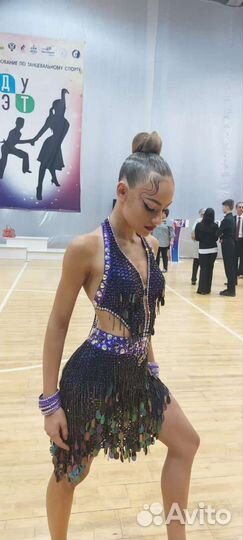 Платье для бальных танцев латина Ю2, молодёжь