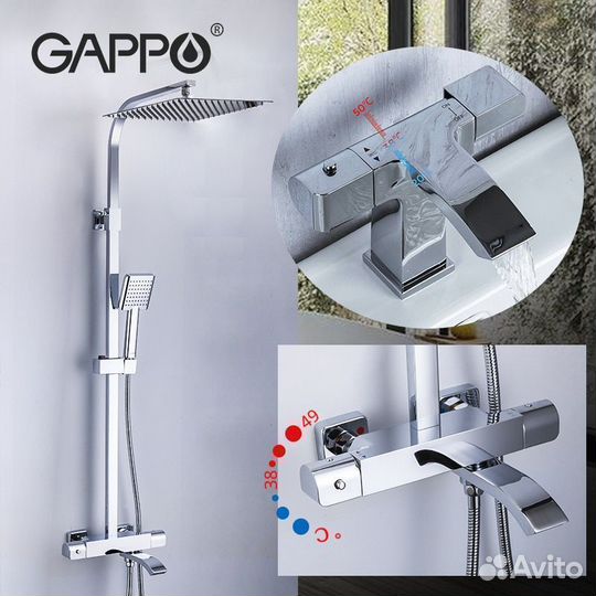 Душевая система с термостатом Gappo G2407-40