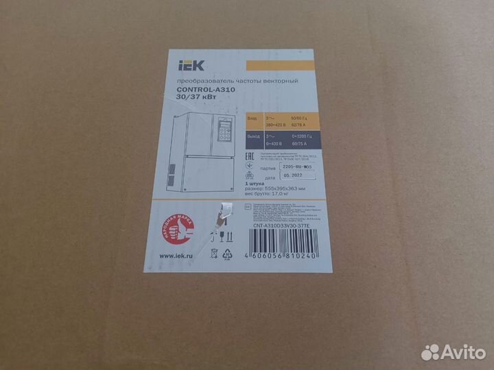 Преоб час control-A310 380В 3Ф 30-37кВт 60-75А IEK