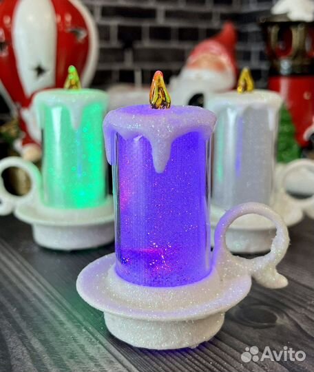 Свечки новогодние. Украшения, сувениры, подарки