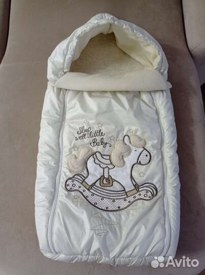 Зимний конверт в коляску на овчине