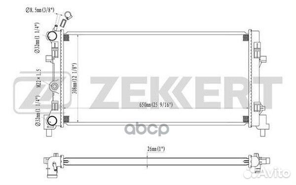 Радиатор охл. дв. Audi A1 10- Seat Ibiza V 08