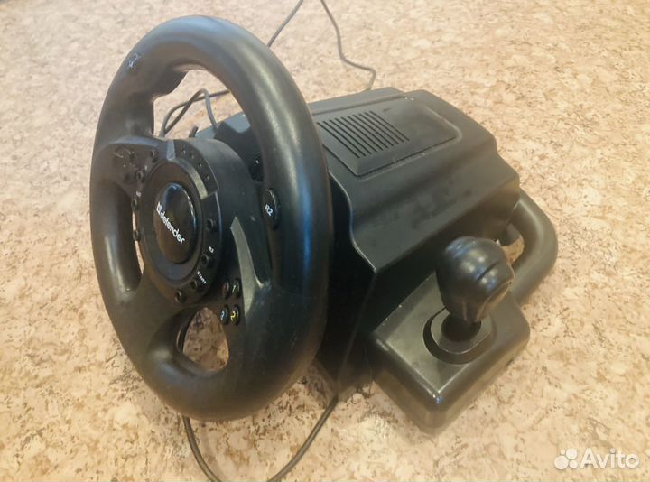 Руль игровой с педалями и коробкой передач