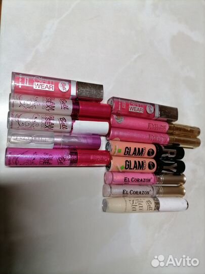 Косметика блеск для губ, тени