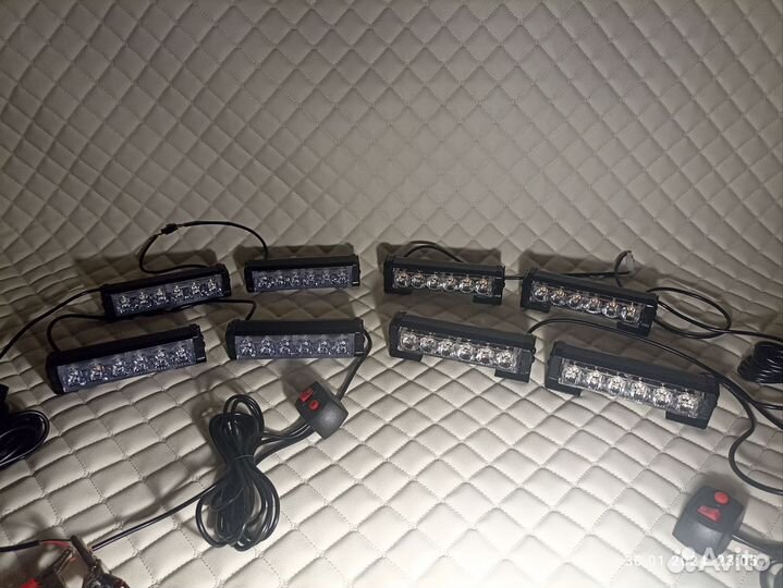 Стробоскопы LED белые/желтые/синие/красно-синие