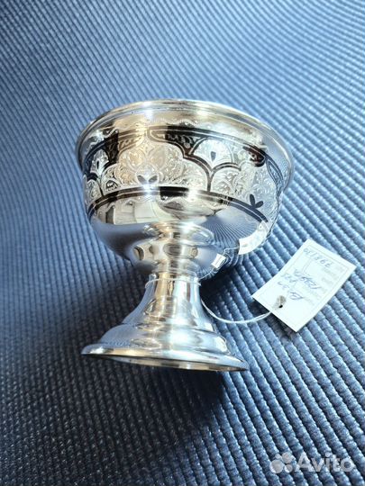 Серебряная вазочка, креманка, конфетница Кубачи