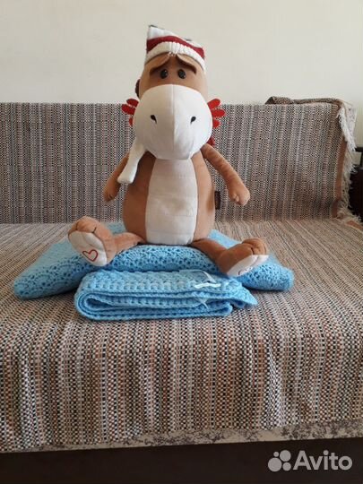 Плед детский вязаный ручная работа