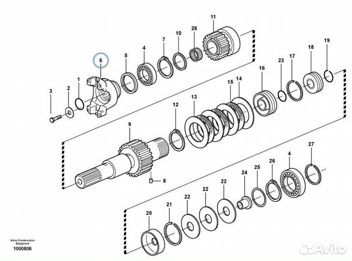 CA0137303 Фланец кпп экскаватора погрузчика