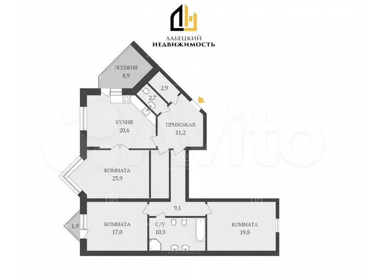 3-к. квартира, 119,5 м², 8/28 эт.