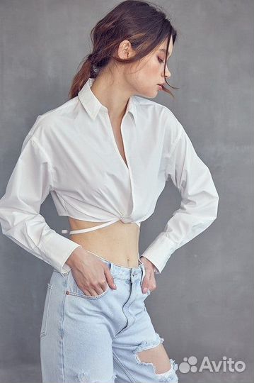 Топ кроп рубашка Zara