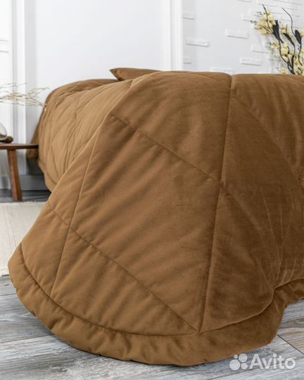 Покрывало беллиссимо тоффи новое плед бархат