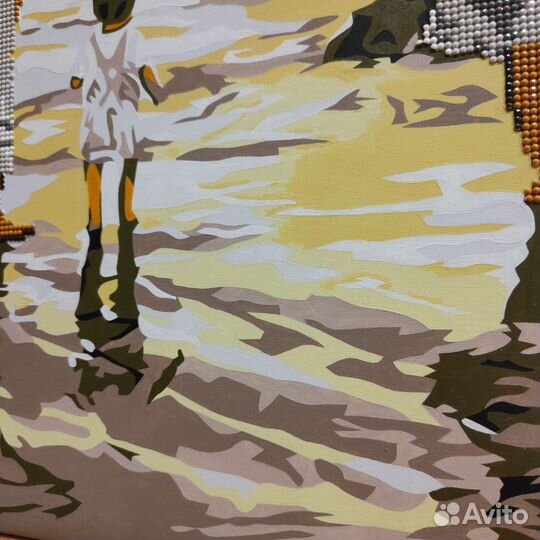 Картина акрилом на холсте, пейзаж