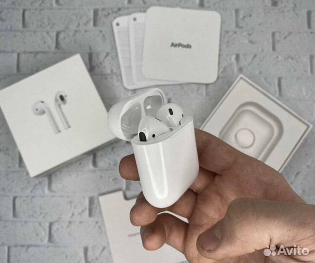 Airpods 2 Премиум Новый Чехол в подарок