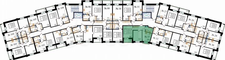 2-к. квартира, 49,4 м², 4/8 эт.