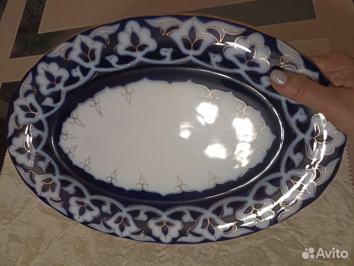 Блюдо большое овальное Пахта (хлопок)