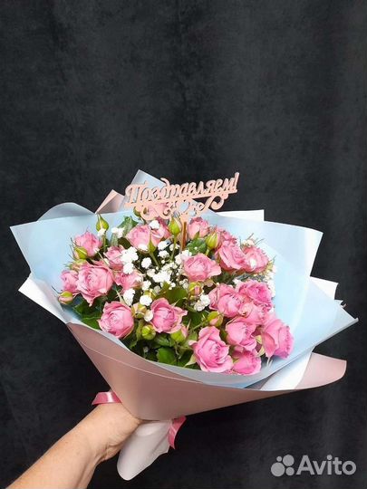Цветы розы букет