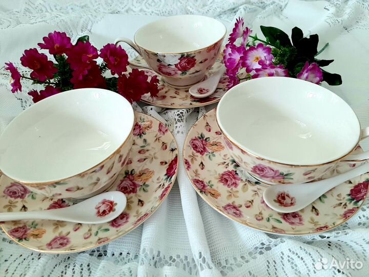 Чайный сервиз фарфор 6 персон Lefard