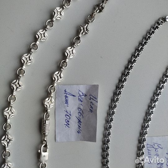 Серебряный браслет мужской,цепи и кресты