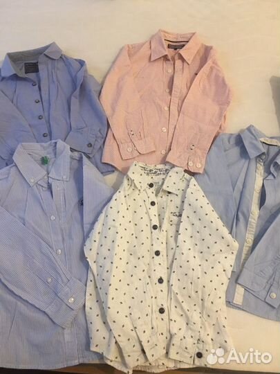 Рубашки а на мальчика 110 (5 штук)