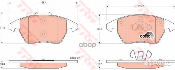 Колодки тормозные передние TRW GDB1605 GDB1605 TRW