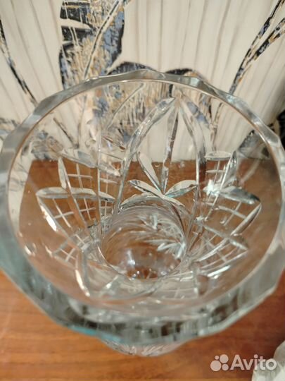 Ваза хрустальная высокая СССР