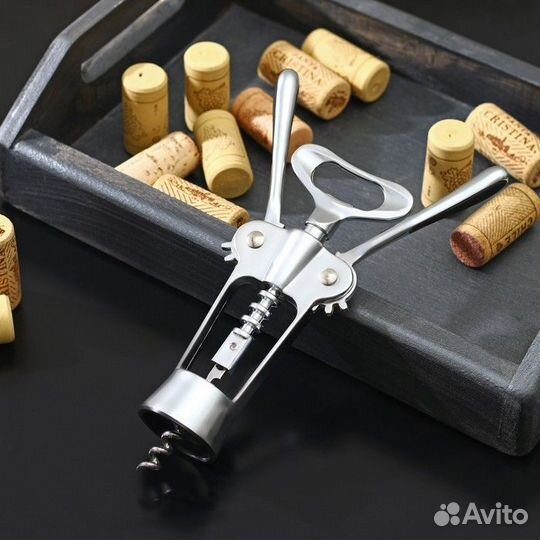 Штопор Доляна «Идея», 19 см, цвет серебряный