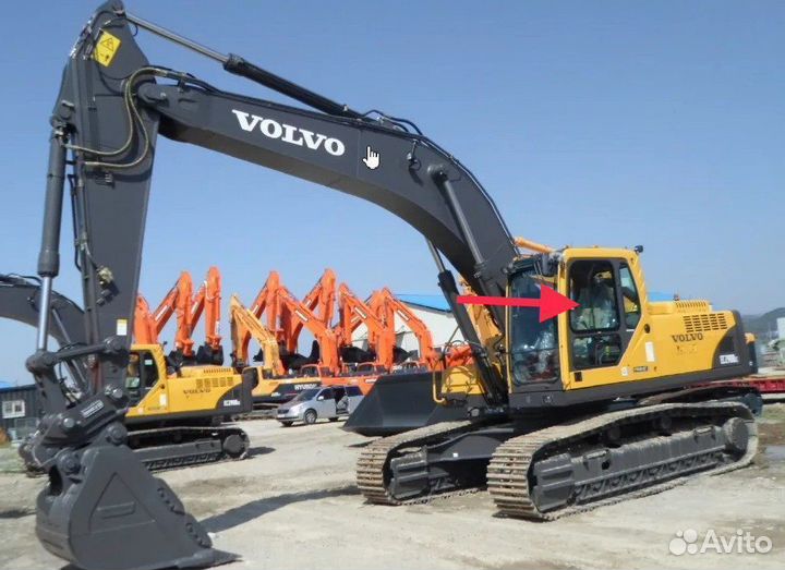 Стекло двери форточка на экскаватор Volvo EC 290