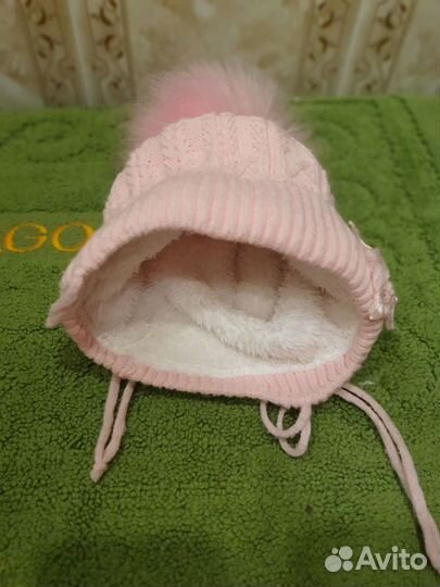Зимняя шапка для девочки, р. 40-42