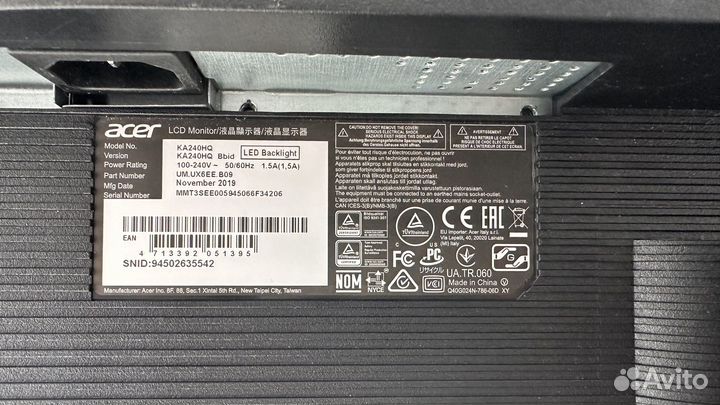 Монитор acer ka240HQ