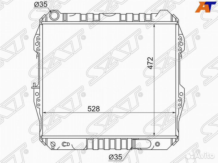 Радиатор toyota surf/hilux/4-runner LN13# 2,4 1989