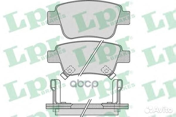 Колодки задние toyota avensis T25, corolla E15
