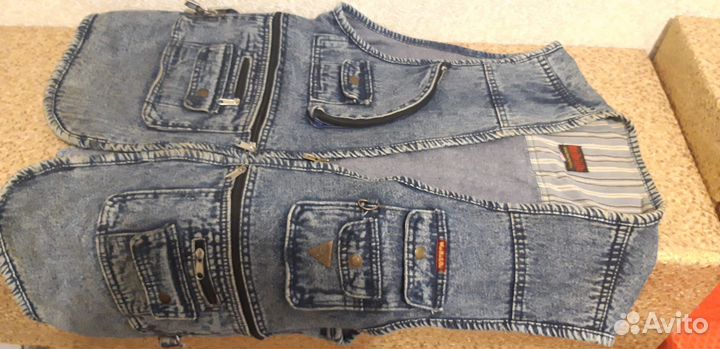 Мужские джинсы, жилет джинс