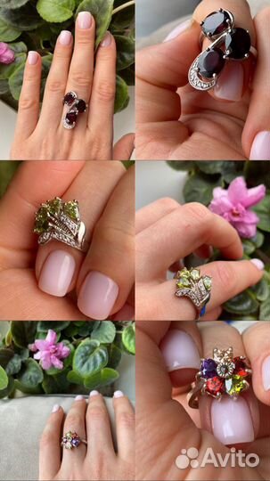 Серебряные серьги кольца