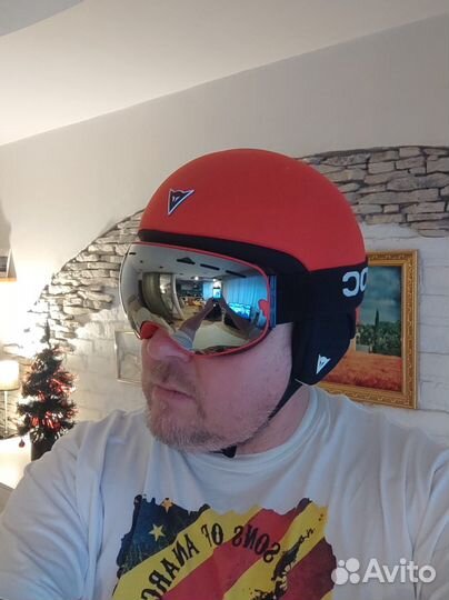 Горнолыжный шлем Dainese оригинал (L-XL) +очки Poc
