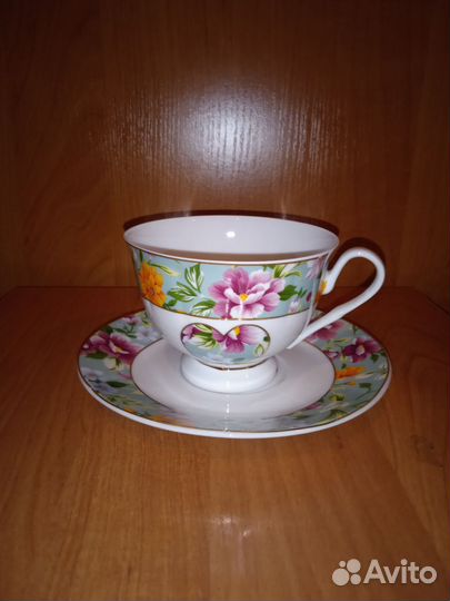 Чашка с блюдцем фарфор