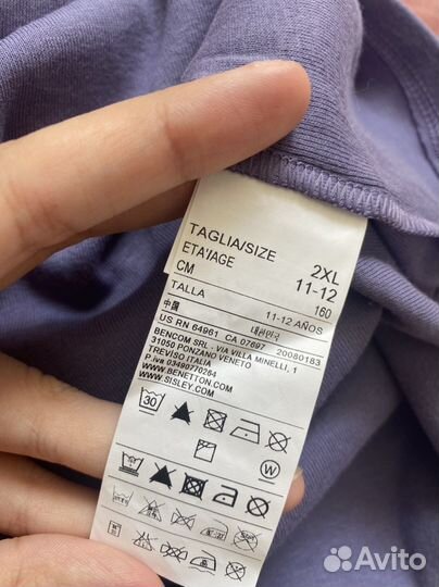 Новая Футболка для девочки Benetton 11-12 (160см)