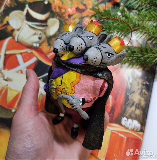 Ватная елочная игрушка