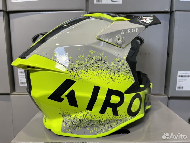 Кроссовый шлем Airoh twist 2.0 BIT yellow gloss