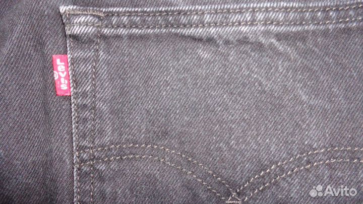 Мужские джинсы levis 501 черные W 34 L 34