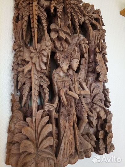 Резное панно Индонезия