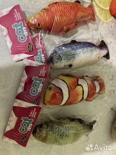 Игрушки для кошек с кошачьей мятой рыба