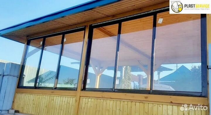 Безрамное остекление террас, веранд, балконов