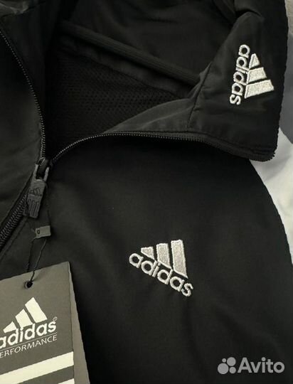 Спортивный костюм Adidas плащевый ретро серый