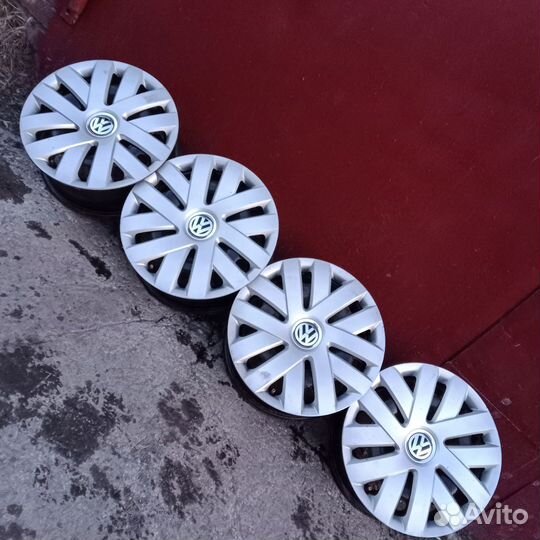 Диски R15 5 100. +Колпаки. 4шт