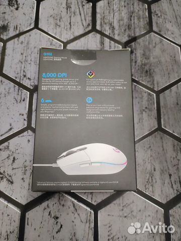 G102 Logitech игровая мышка белая новая объявление продам