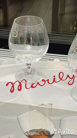 Бокалы под бренди стекло Чехия, Богемия, 6 шт