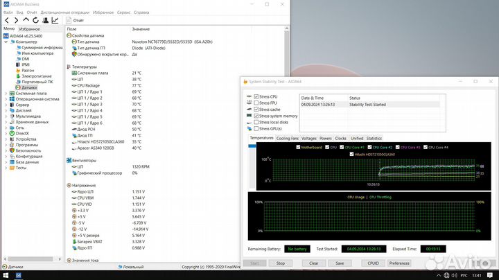 Intel 12x3700Мгц, 16Гб DDR4, RX570 8Гб, SSD 620